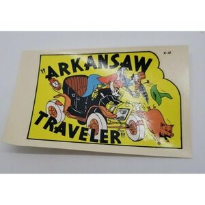Vintage Lindgren Turner water transfer decal Arkansaw Arkansas travel‎ souvenir